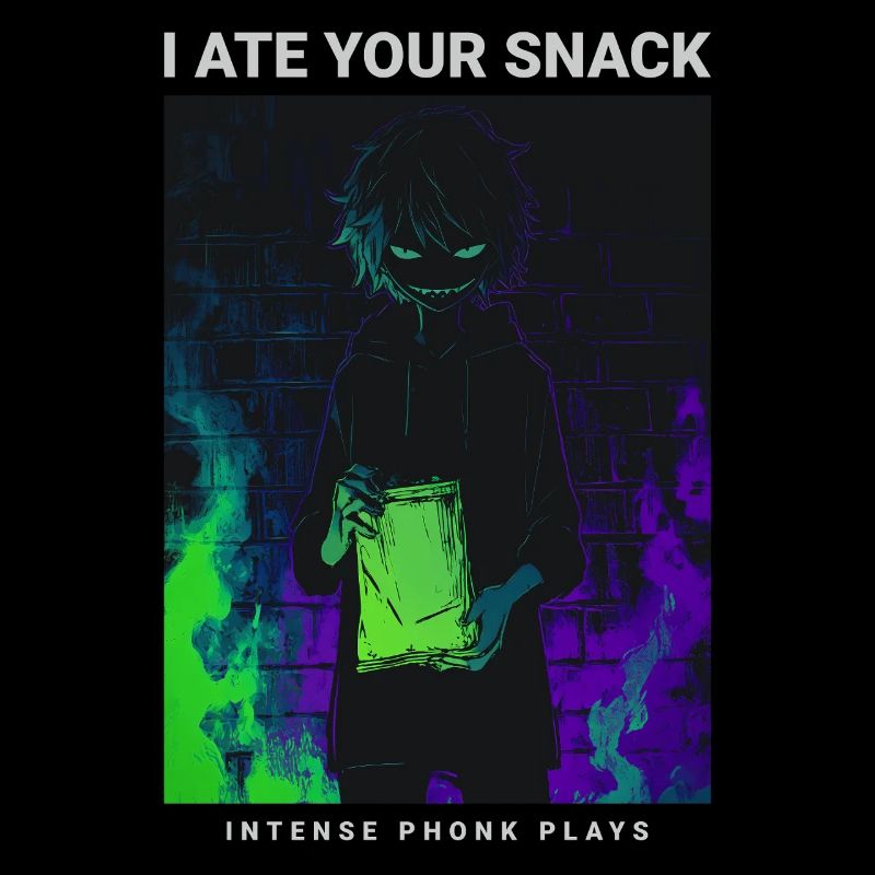 I Ate Your Snack Creepy Anime Phonk Design