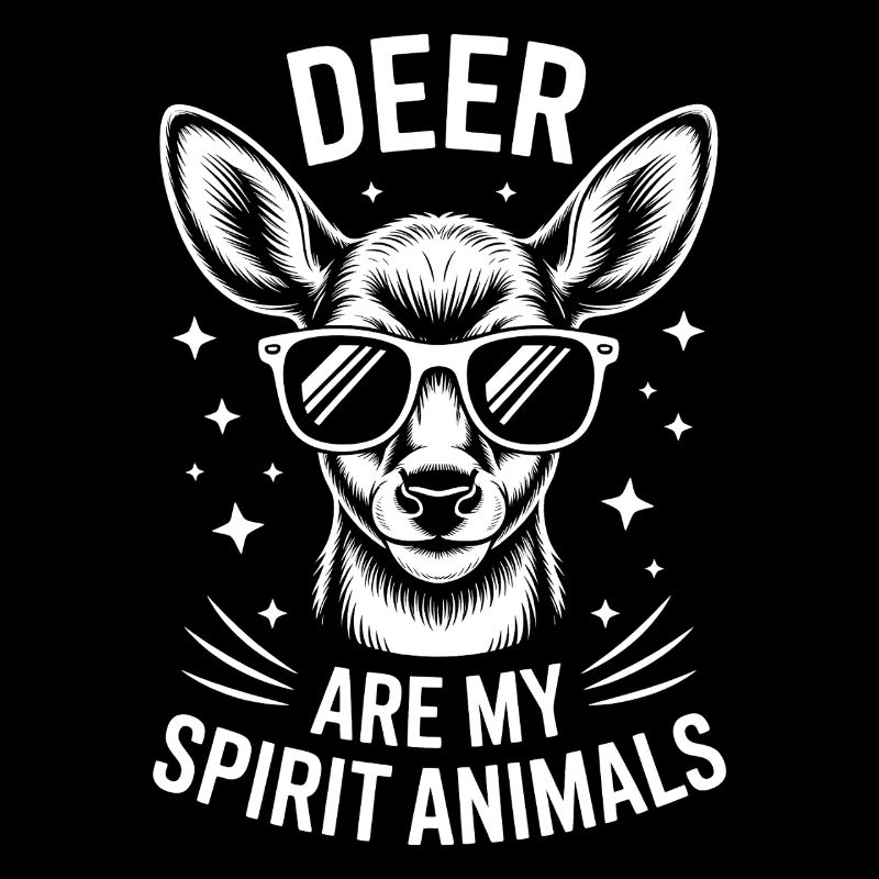 Deer with sunglasses saying design