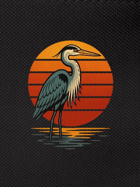 Heron at sunset