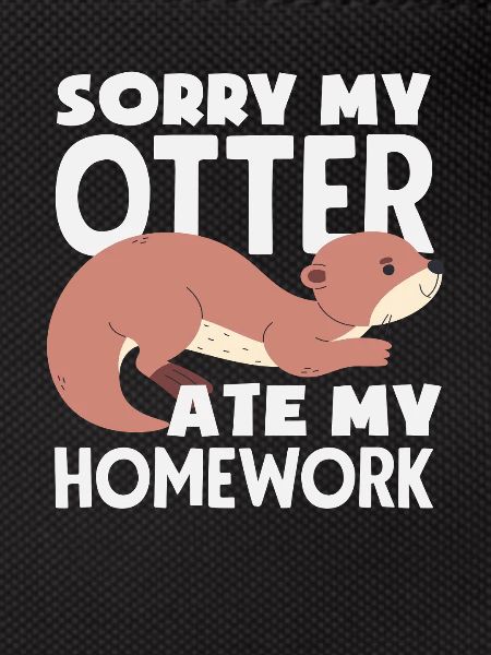 Sea Otter Cartoon Homework