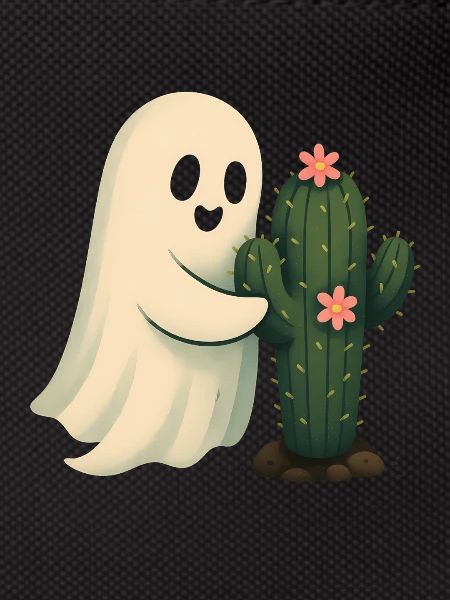 Cactus Friend Ghost Hugging Cactus