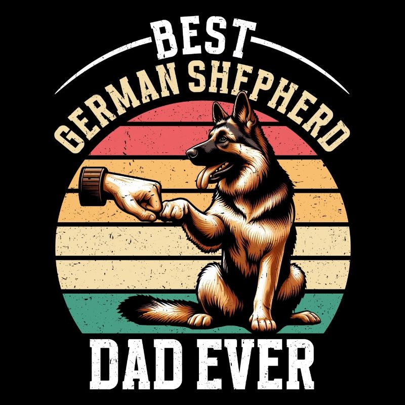 German Shepherd Dad Father's Day Father