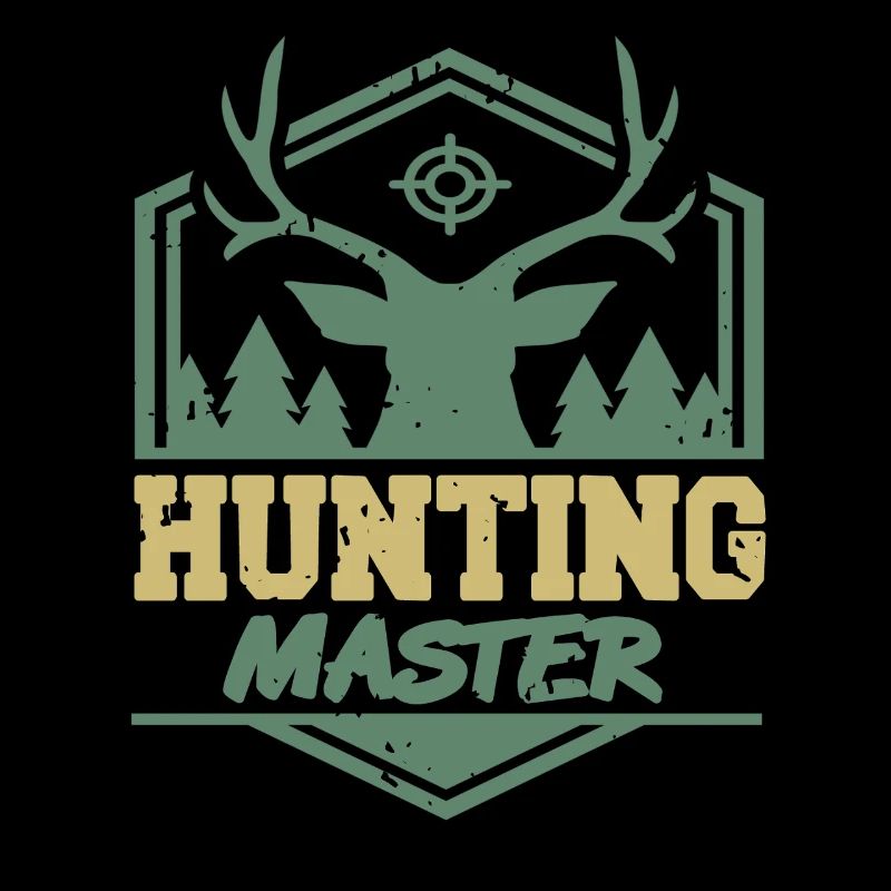 Hunting Master Wilderness Forest Badge Style