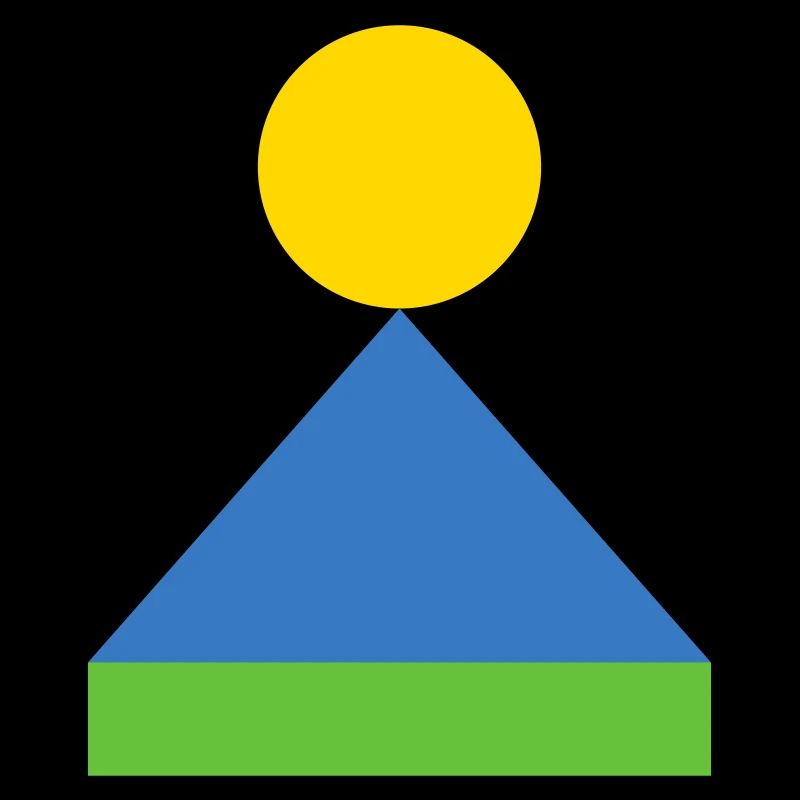 Triangle géométrique lever du soleil