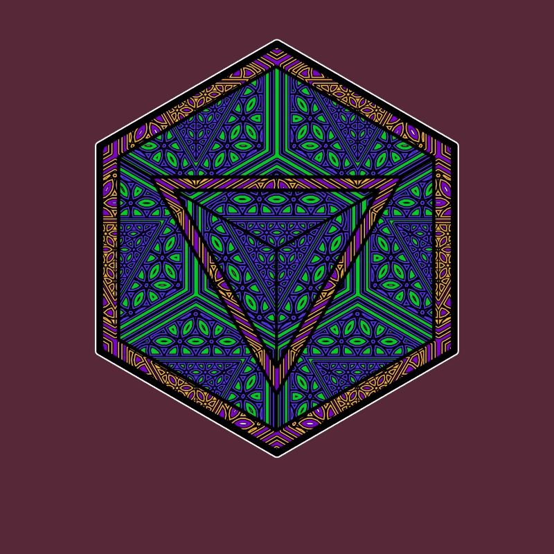 Mandala Kaleidoscope Triangle Pattern Psychedelic