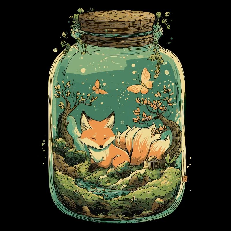 Magic Kitsune Fox Kawaii Terrarium