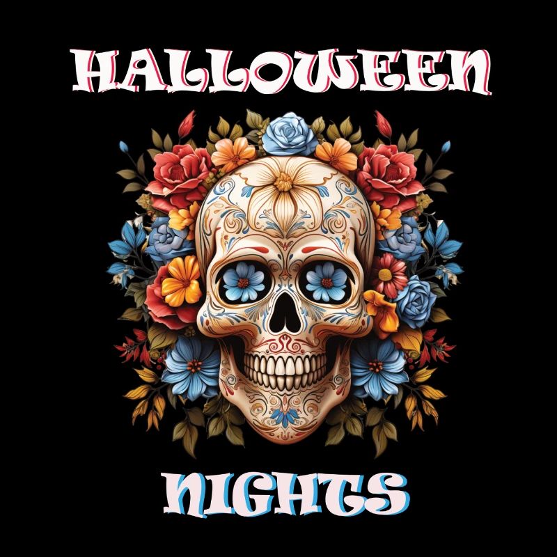 Halloween Skull Sugar Design