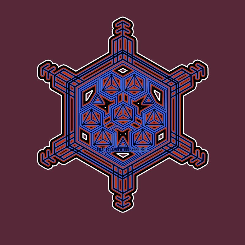 Expérience d’évolution fractale Motif hexagone étoile