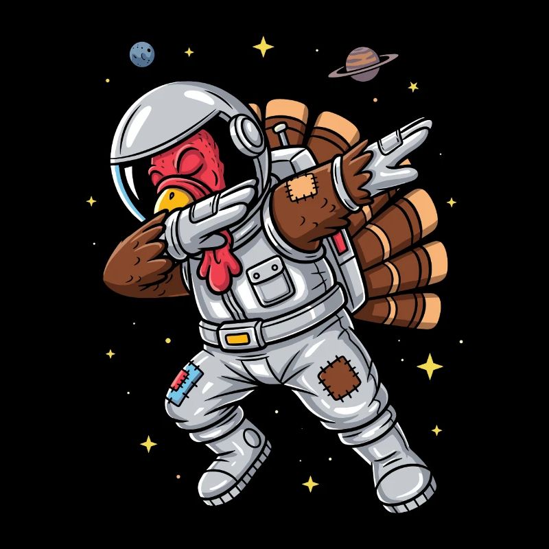 Astronaut duck in space