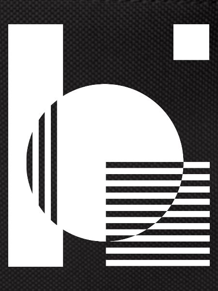 Geometric Mono Circle Stripes