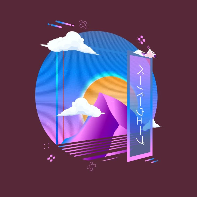 Vaporwave Pastel Goth Aesthetic Retro Synthwave