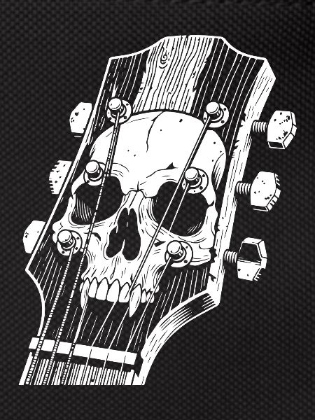 Skull Head Guitar Headstock