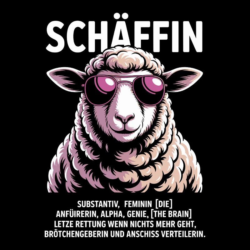 Schäffin Chefin Lustiges Schaf-Motiv