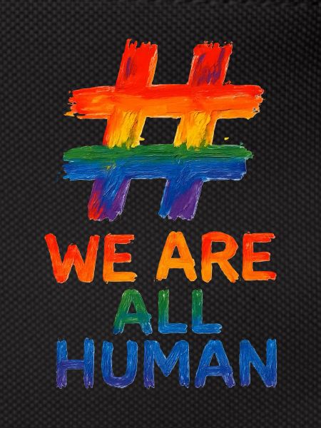 #WeAreAllHuman - Conception d’aquarelle arc-en-ciel