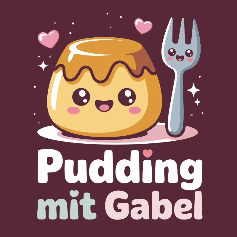 Pudding with fork