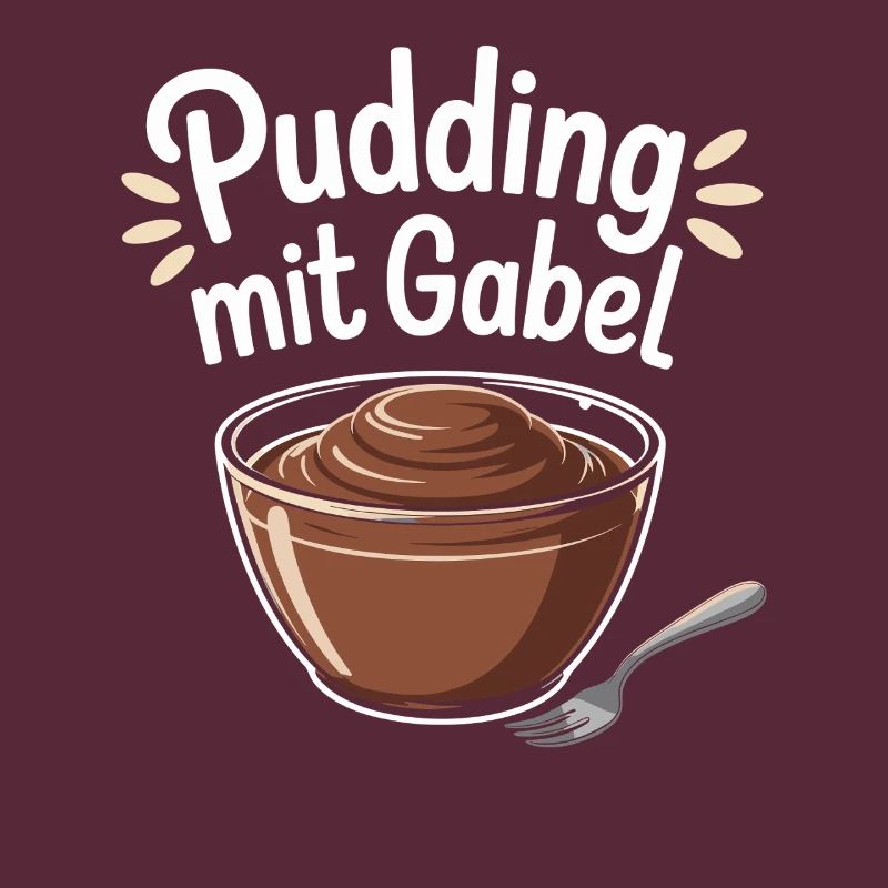 Pudding with fork