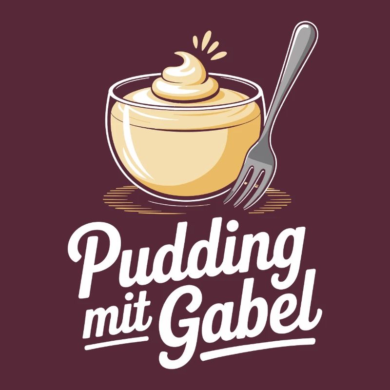 Pudding with fork