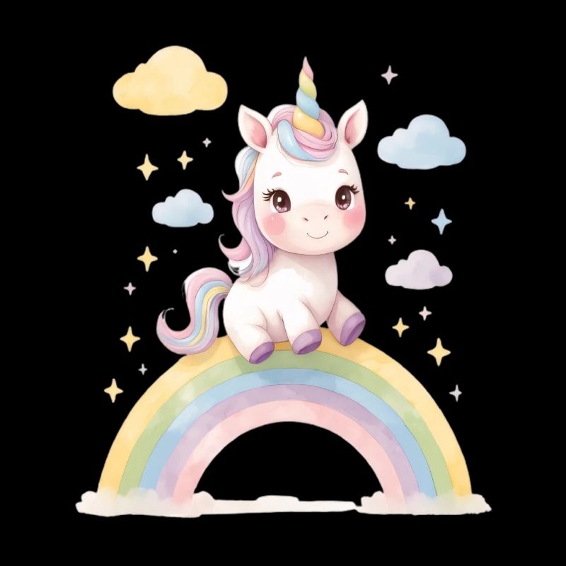 Einhorn auf Regenbogenzauber
