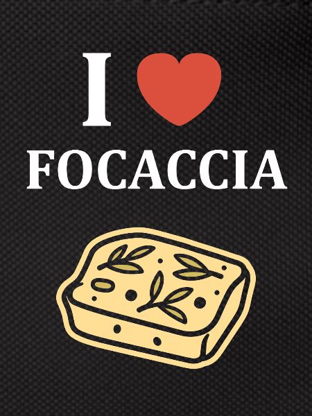 I Love Focaccia Illustration Bread