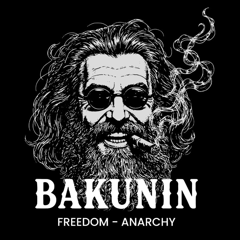 Bakunin Freedom Anarchy Portrait