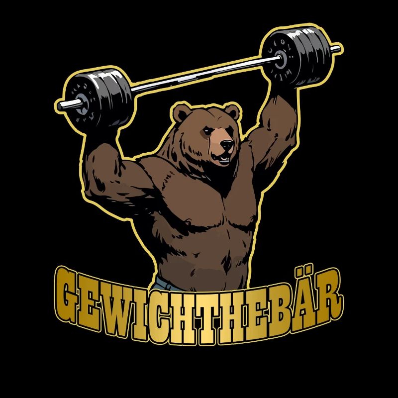 Gewichtheber GEWICHTEBÄR Lustiges