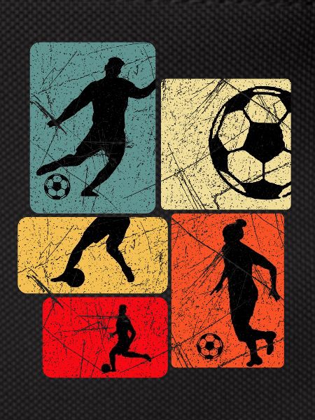 Retro Silhouette Football Pattern