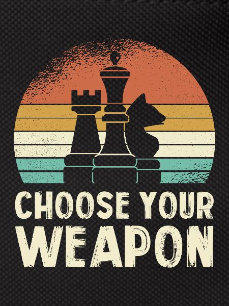Chess Weapon Retro Print