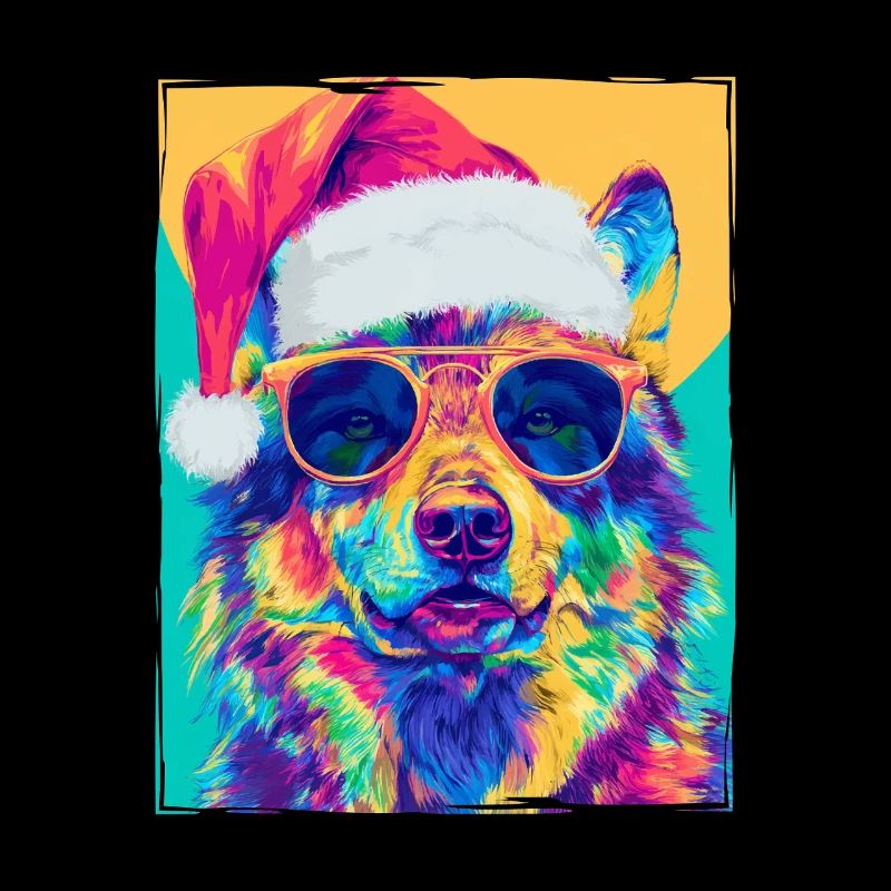 Wolf Christmas Portrait