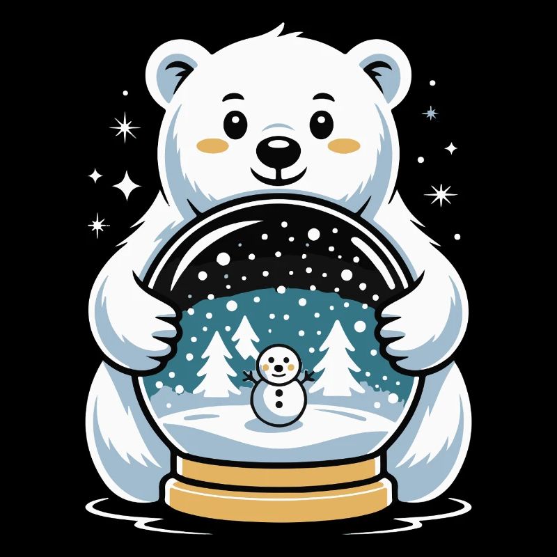 Polarbaer Schneekugel Impression