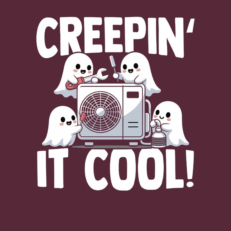 Spooky HVAC Ghost Gift Air Conditioning Technician
