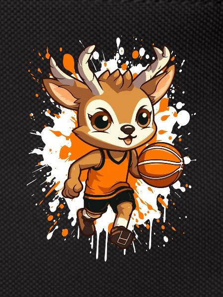 Basketball deer in sprint