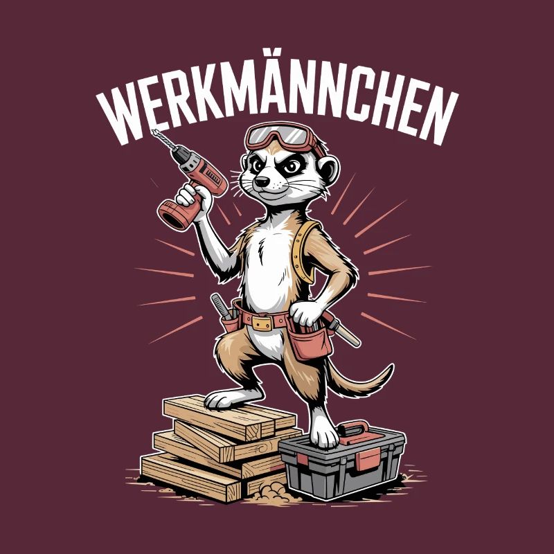 Erdmännchen Echter Heimwerker Mann Handwerker