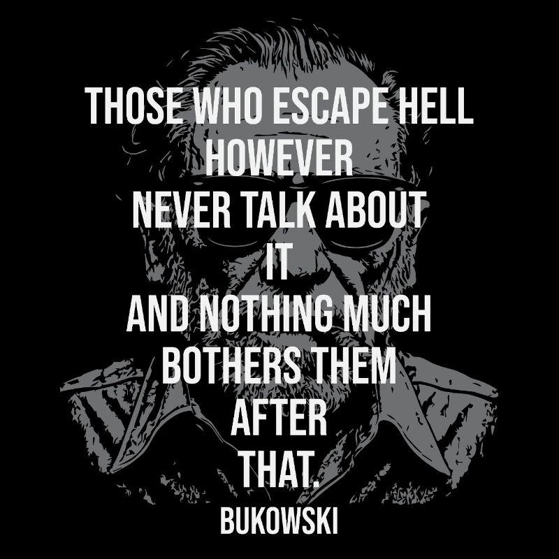 Grritty Bukowski Porträt-Tee