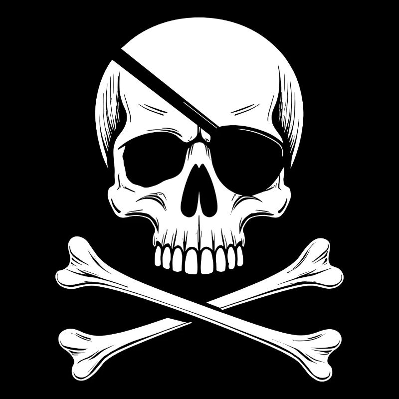 Classic Jolly Roger Pirate Skull