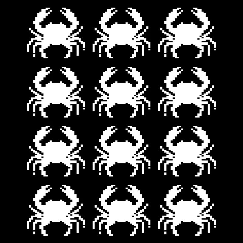 Krabben-Pixel-Musterwiederholung