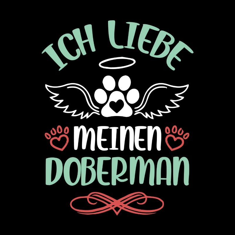 Dobermann Liebe mit Flügeln