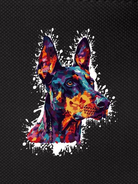 Farbiger Hund Kopf 