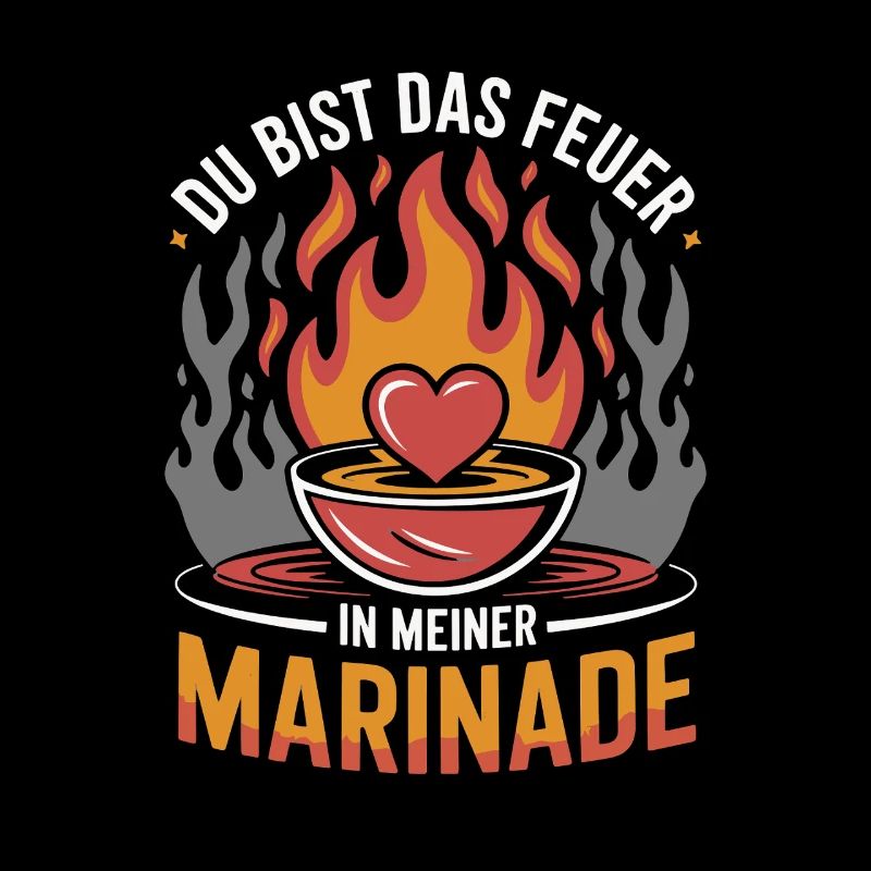 Tu es le feu dans mon grill de marinade en disant