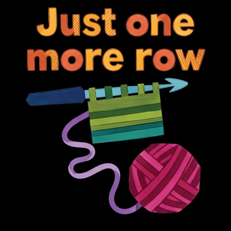 Funny Crochet Just One More Row Crochet Lover
