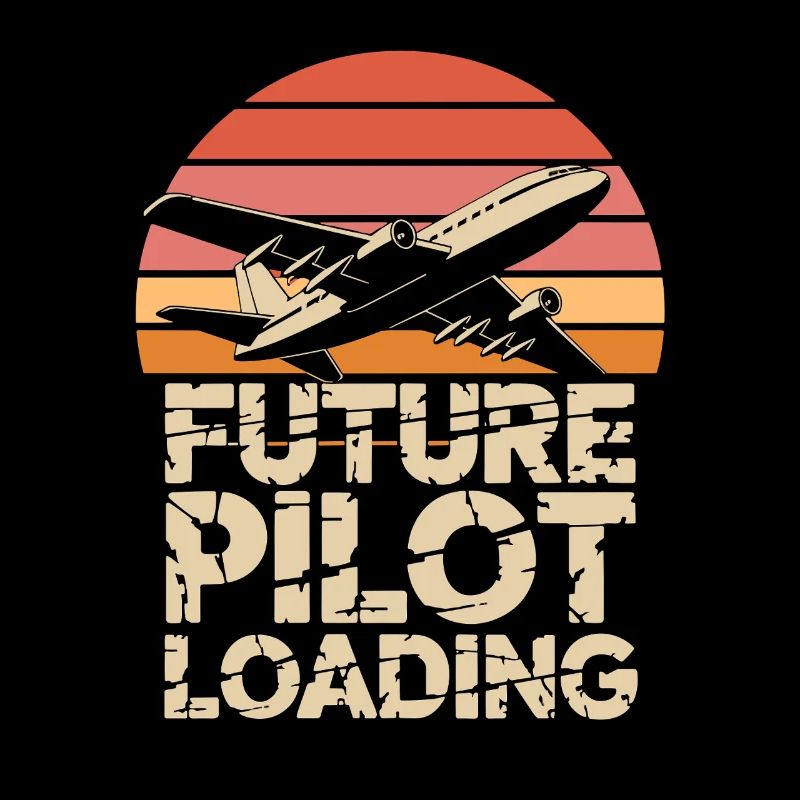  Future Pilot Loading Flugzeug Retro