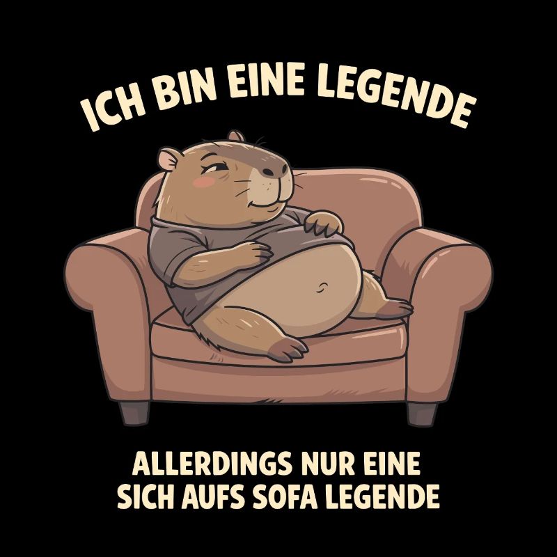 Capybara Sofa Legend Funny Relax Motif