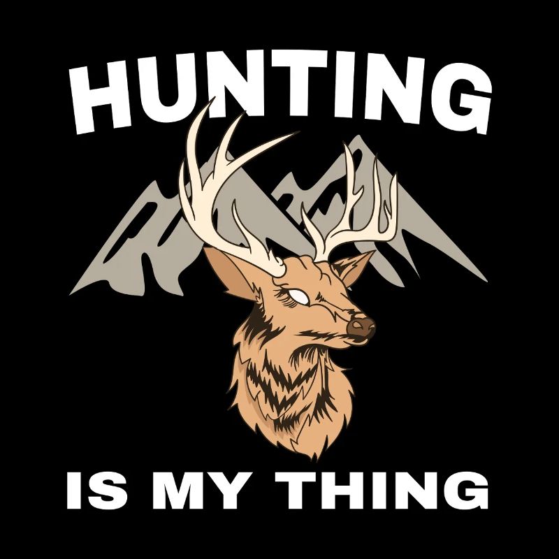 Amour de chasse : tête de cerf devant les montagnes
