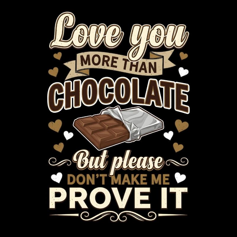 Je t’aime plus que le chocolat drôle de Saint-Valentin