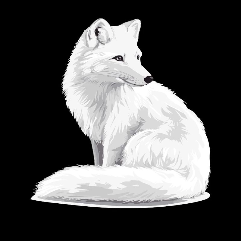 Schneeweißer Fuchs Illustration