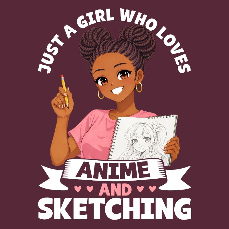 Nur Ein Mädchen, Das Anime Liebt Und Afro Zeichnet