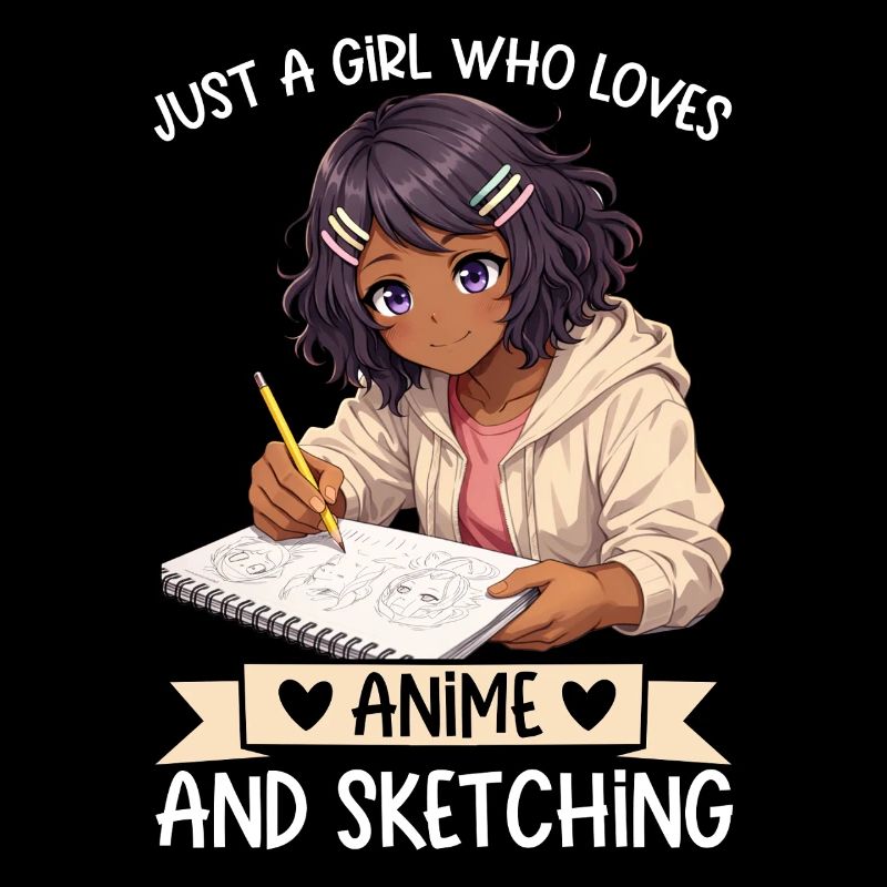Nur Ein Mädchen, Das Anime Liebt Und Afro Zeichnet