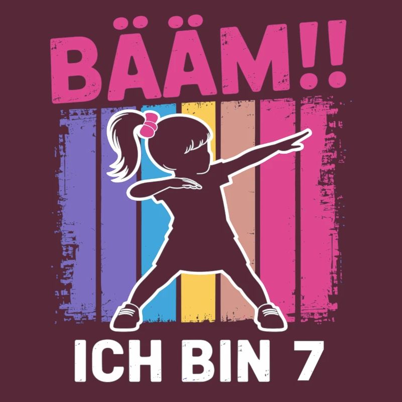 Bääm Ich bin 7 Dabbing Mädchen 7. Geburtstag