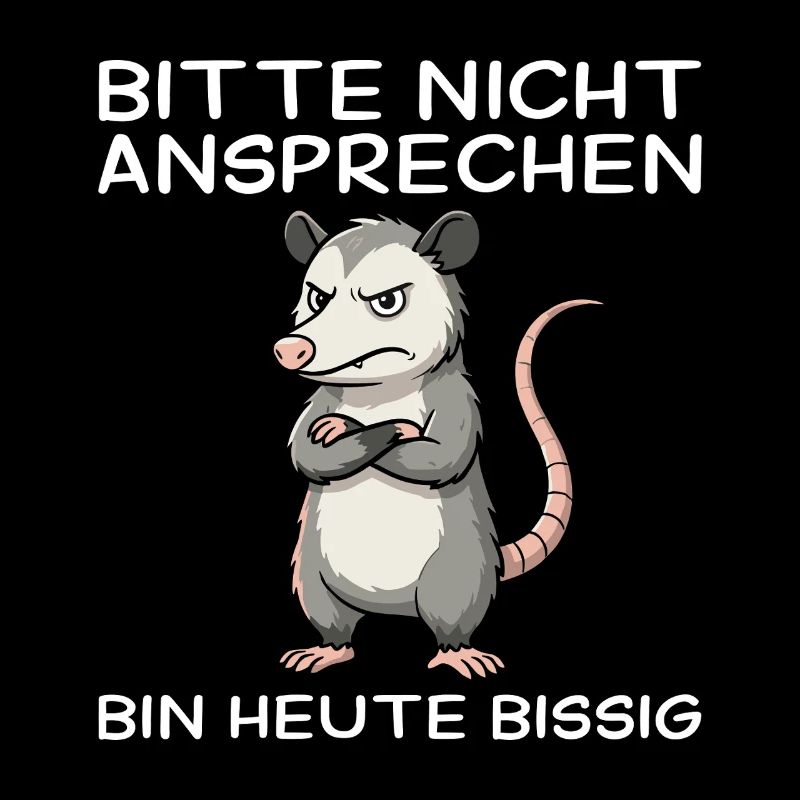 Lustiges Opossum Morgenmuffel: Nicht ansprechen!