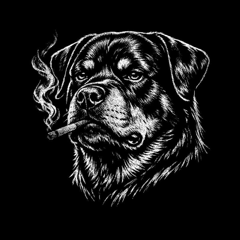 Hund mit Zigarette Street Art