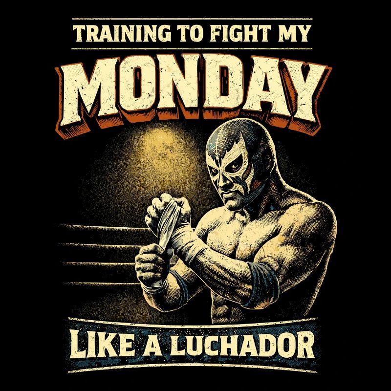 Combat de luchador de Lucha Libre lundi